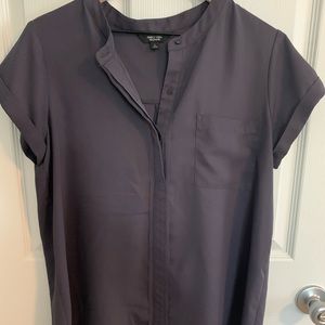 Simply Vera Vera Wang blouse in dark gray, Sz L